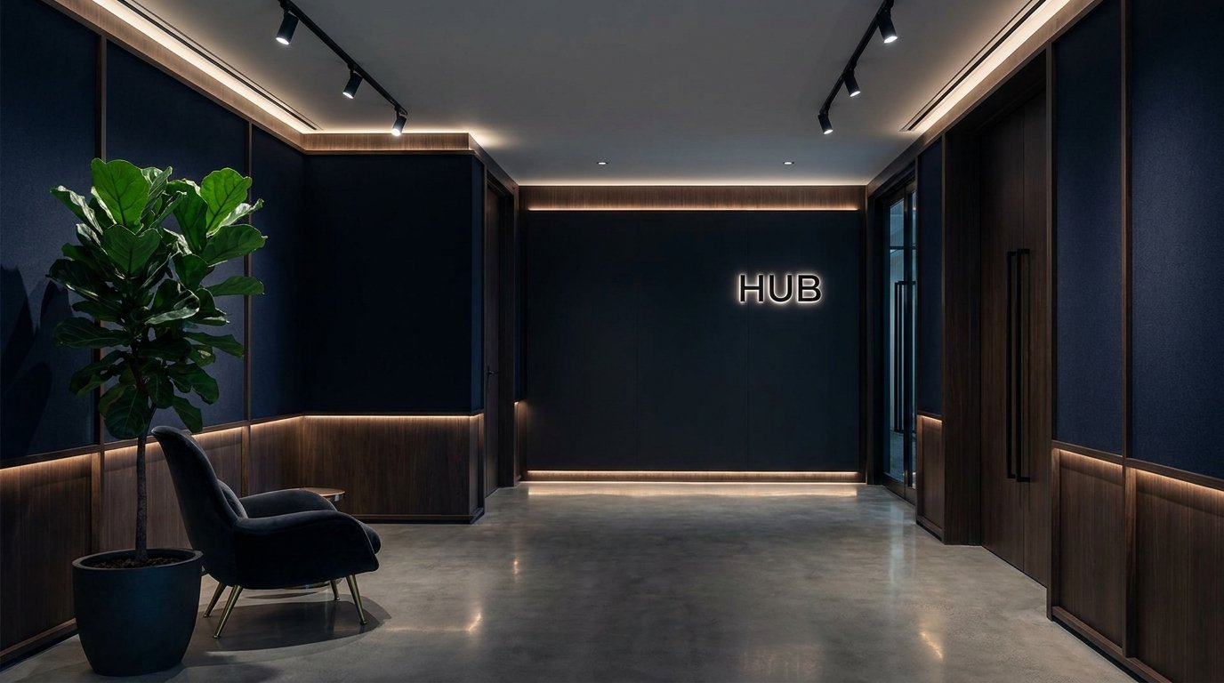 Recepção do escritório da HUB